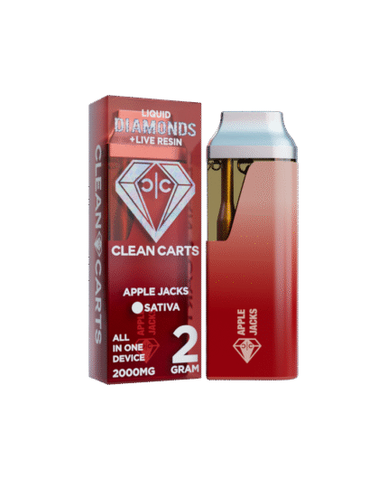 APPLE JACKS 2G Clean Carts LIQUID DIAMONDS + LIVE RESIN