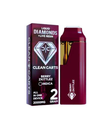 Berry Zkittlez 2G Clean Carts – Liquid Diamonds + Live Resin All-in-One Vape Cartridge