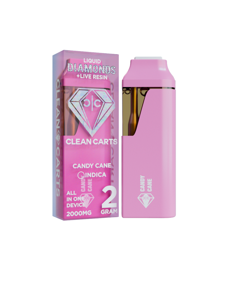 CANDY CANE 2G Clean Carts LIQUID DIAMONDS + LIVE RESIN