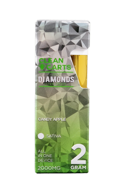 CANDY APPLE 2G Clean Carts LIQUID DIAMONDS + LIVE RESIN