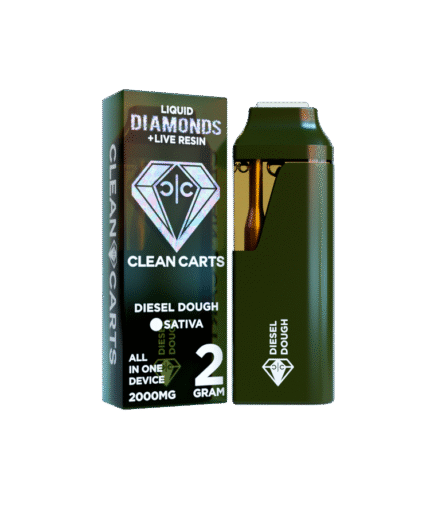 Diesel Dough 2G Clean Carts – Liquid Diamonds + Live Resin All-in-One Vape Cartridge