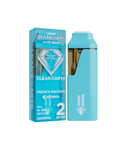 FRENCH MACRON 2G Clean Carts LIQUID DIAMONDS + LIVE RESIN