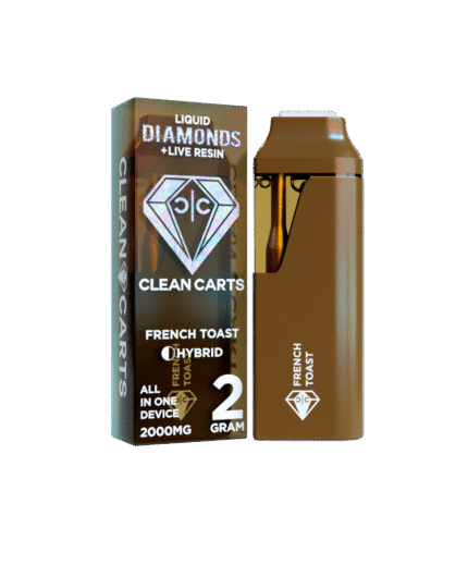 French Toast 2G Clean Carts – Liquid Diamonds + Live Resin All-in-One Vape Cartridge