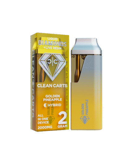 GOLDEN PINEAPPLE 2G Clean Carts LIQUID DIAMONDS + LIVE RESIN
