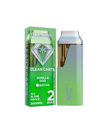 GORILLA GOO 2G Clean Carts LIQUID DIAMONDS + LIVE RESIN