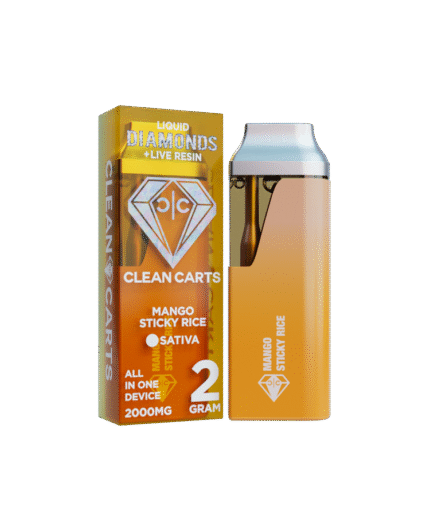 MANGO STICKY RICE 2G Clean Carts LIQUID DIAMONDS + LIVE RESIN