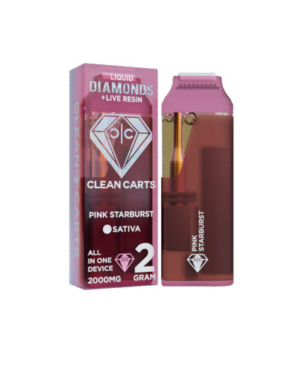 Pink Starburst 2G Clean Carts – Premium THC Vape Cartridge