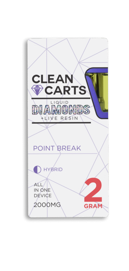 POINT BREAK Clean Carts 2.0G LIQUID DIAMONDS + LIVE RESIN