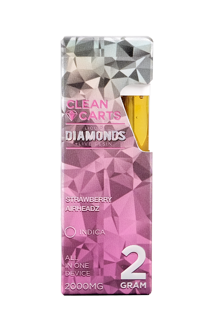 StrawberryAirheadz.png STRAWBERRY AIRHEADZ 2G Clean Carts LIQUID DIAMONDS + LIVE RESIN